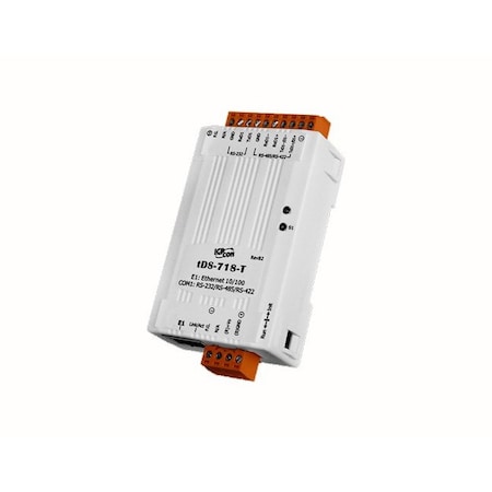 Icp Das Serial to Ethernet Device Server, 1 RS 232/422/485 port 10-pin Terminal Block tDS-718-T